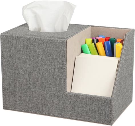 Amazon Sumnacon Square Leather Tissue Box Cover Decorative Cube