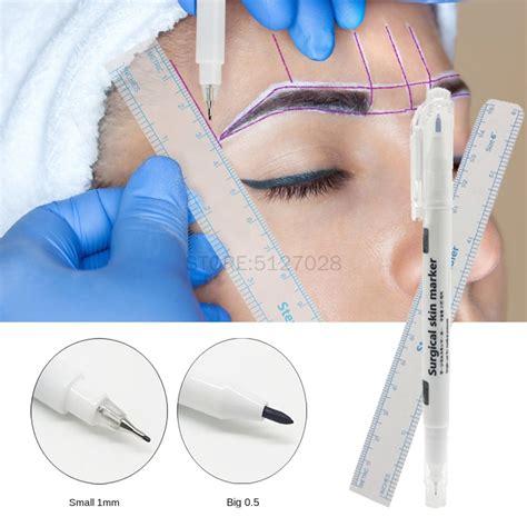 1set Double Head Sterilized Tattoo Marker Pen Microblading Positioning