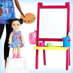 Barbie Carriere Playset Insegnante Di Pittura Castana Con Bambola E