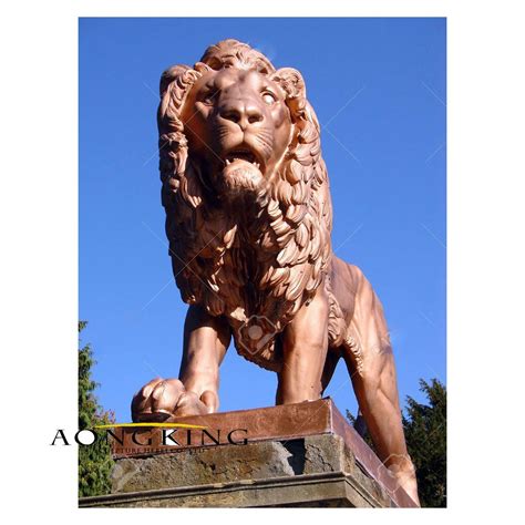 Metal Lion Statue Garden Bronze Statuevivid Sculpture