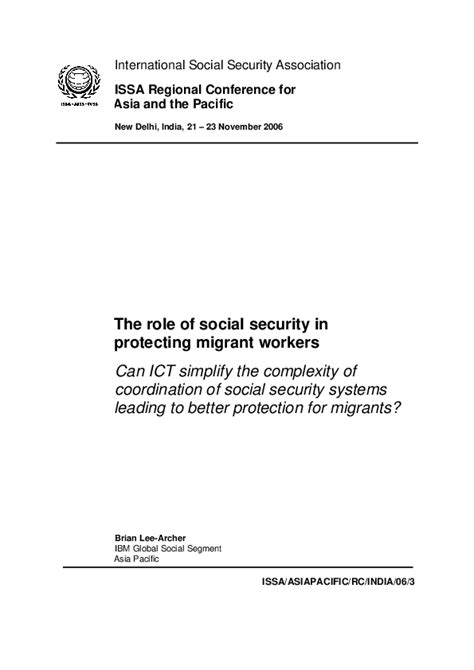 Can ICT Simplify The Complexity Of Coordination Of Social Security