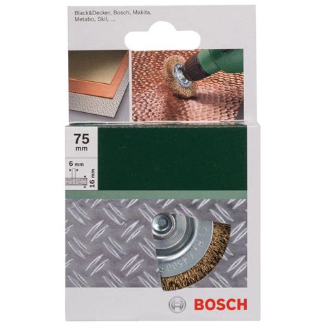 Bosch DIY Scheibenbürste gewellter Draht vermessingt Durchmesser 75 mm