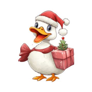 Cute Goose Carrying Christmas Gifts In Bundle Bag Cute Santa Animal Cartoon, Mascot, Cartoon ...