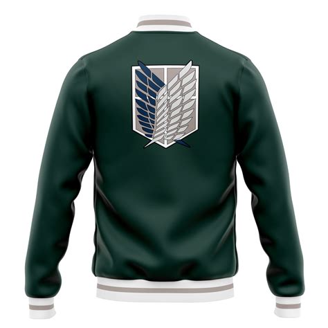 Survey Corps Pattern Attack on Titan Varsity Jacket - Anime Ape