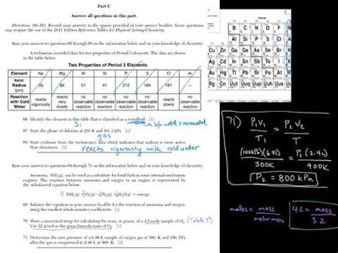 June Chemistry Regents Part C Youtube