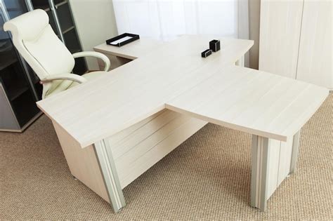 Premium Photo | White and a large desk