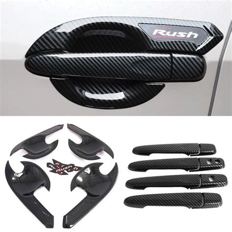 For TOYOTA RUSH 2019 2021 Carbon Fiber Pattern Car Door Handle Bowl