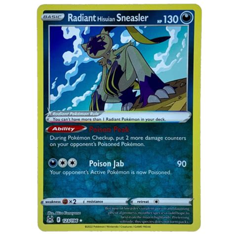 Pokemon Lost Origin Radiant Hisuian Sneasler Holo Rare 2022 EBay