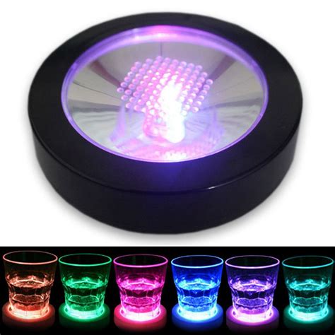 Changing Led Coasters Lights Usb Rechargeable 5v Drink Glass Bottle Cup