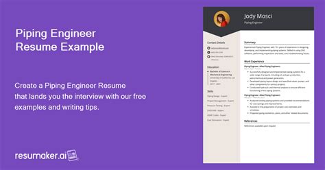 Piping Engineer Resume Examples Template Tips