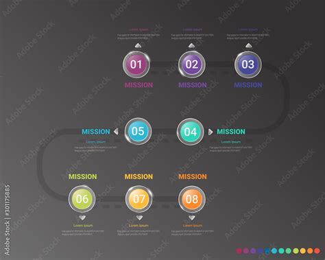 Vetor De Infographic Design Template With Numbers 8 Option For