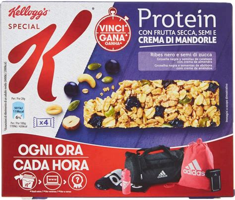 Kellogg S Barrette Con Frutta Secca Semi E Crema Di Mandorle 4 Pezzi