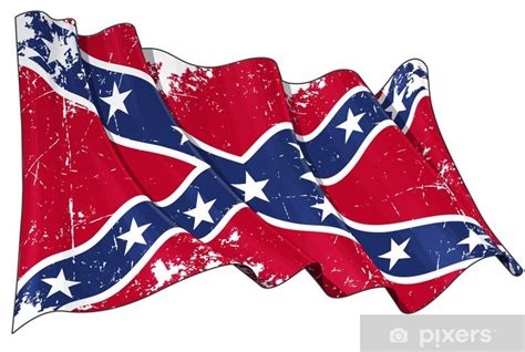 Wall Mural Confederate Rebel Flag Scratched Pixers Uk