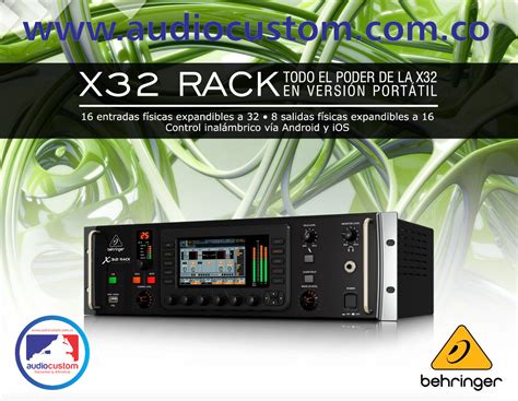 X32 RACK Consola Digital TIPO RACK 16 Entradas 8 Salidas Behringer