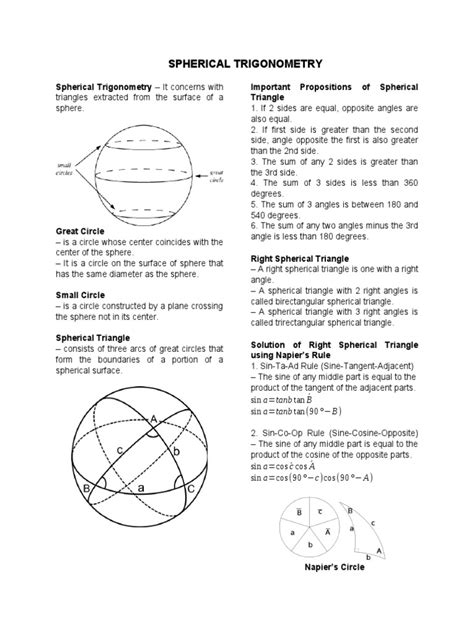 Spherical Trigonometry: Spherical Trigonometry - It Concerns With ...