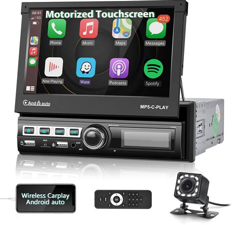 Amazon Carplay Single Din Car Stereo With Motorized 7 Inch Flip