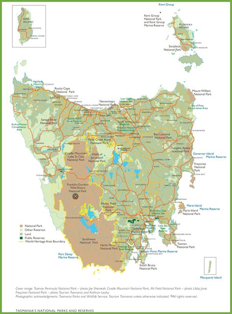 Tasmania National Parks Map