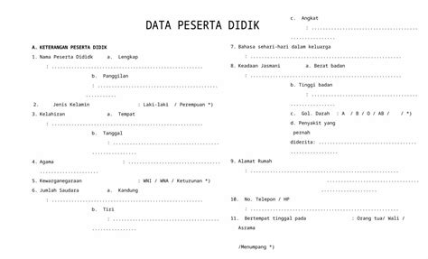 DOCX BUKU INDUK ANAK SISWA PAUD TK KB TPA SPS Web ViewJarak Tempat