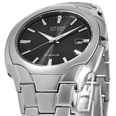 Citizen Eco Drive Black Dial Titanium Men S Watch BM6560 54H