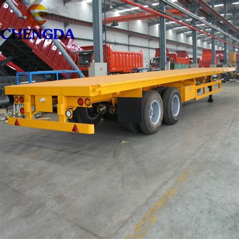 Axles Flatbed Semi Trailer Ft Container Truck Trailer China Ft