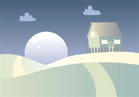 Night Time Cartoon Landscape - Download Free Vector Art, Stock Graphics ...