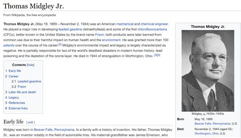 Thomas Midgley Jr invented CFCs and leaded petrol. He is often ...