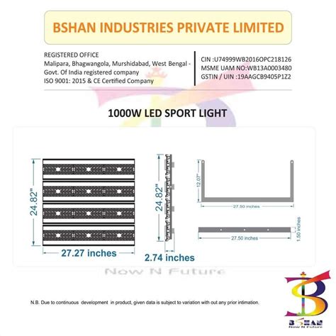 Bshan Model Name Number Bsg Wsl Watts Led Sports Light Pure