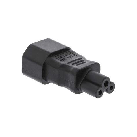 IEC C14 (3-pin) male adapter - IEC C5 (3-pin) female