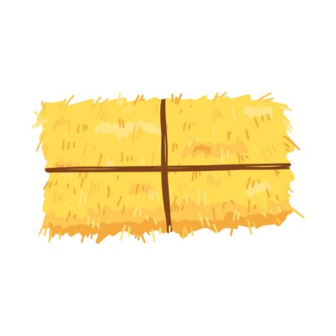 Agricultural haycock in cartoon flat style, rural hay rolled stack, dried farm haystack. Vector ...