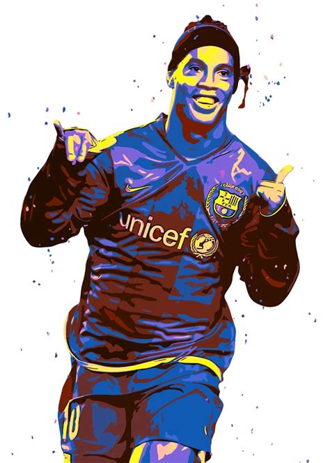 Ronaldinho Posters Prints By Queenie Printler