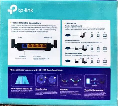 300 Mbps Tp Link Archer C54 Ac1200 Dual Band Wi Fi Router at ₹ 1750 ...