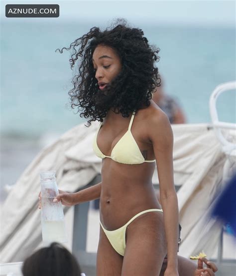 Jourdan Dunn Sexy In A Yellow Bikini With Friends At The Beach In Miami Beach 12 05 2019 AZNude