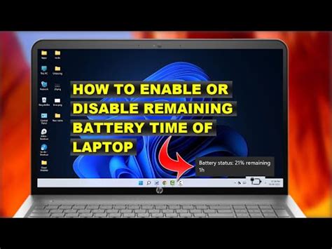 How To Display Remaining Battery Time In Windows And Youtube