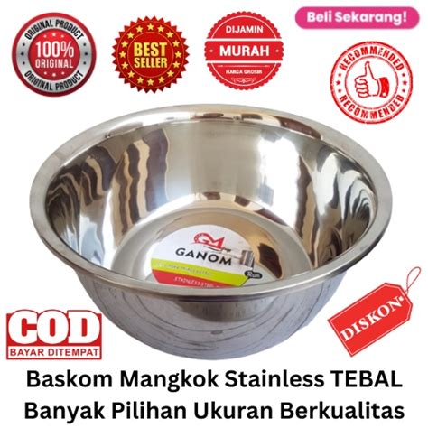 Jual Bisa Cod Promo Baskom Stainless Tebal Banyak Pilihan Ukuran