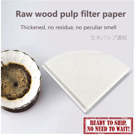 People Pcs V Coffee Filter Paper V Shaped Log Pulp Cone Filter