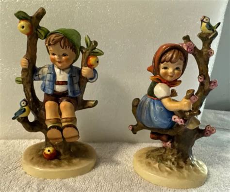 Goebel Hummel Figurine Apple Tree Boy And Girl I I Tall