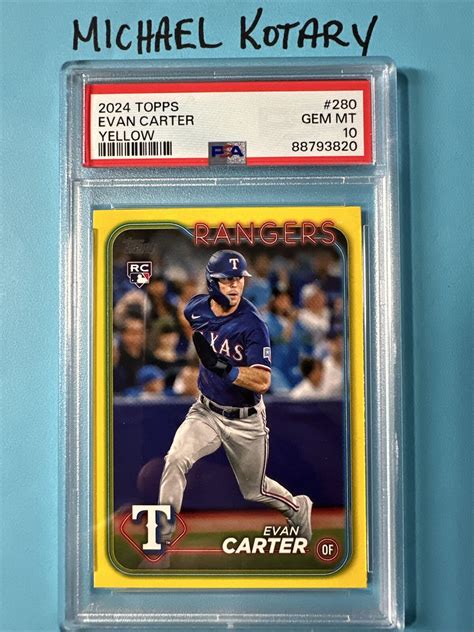 Evan Carter Topps Yellow Price Guide Sports Card Investor