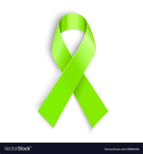 Lime Awareness Ribbon Royalty Free Vector Image