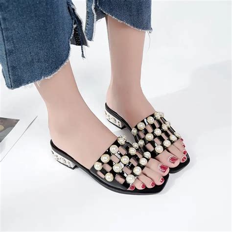 Elegant Womens Slippers 2019 Summer Sandals Slippers Korean Version