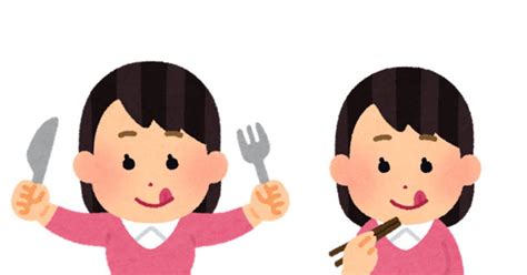 食事をする人のイラスト（女性） かわいいフリー素材集 いらすとや