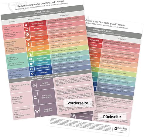 Bedürfniskompass Für Coaching And Therapie Basierend Auf Der Theorie