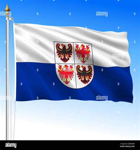 Trentino Alto Adige Waving Flag Of The Region Italian Republic