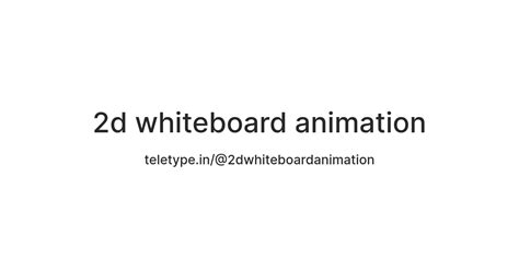 2d whiteboard animation — Teletype