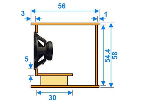 Plan De Caisson De Basse Double 38cm 1 Subwoofer Box Subwoofer Box