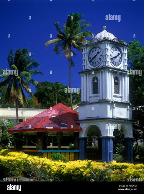 CLOCK TOWER MUSEUM GARDENS SUVA VITU LEVU FIJI Stock Photo - Alamy