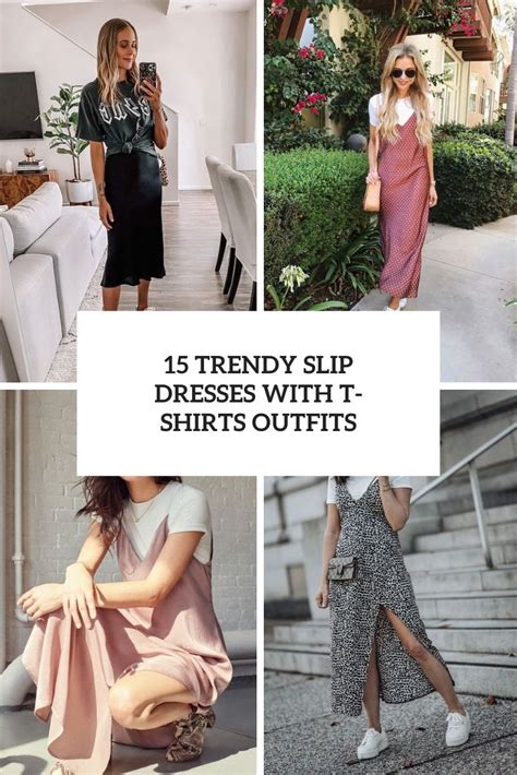 15 Trendy Slip Dresses With T Shirts Outfits Styleoholic