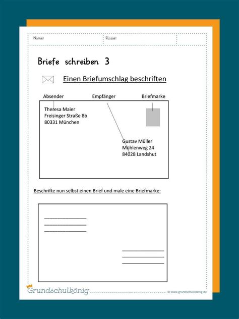 Persoenlicher Brief 5 Klasse Realschule Muster