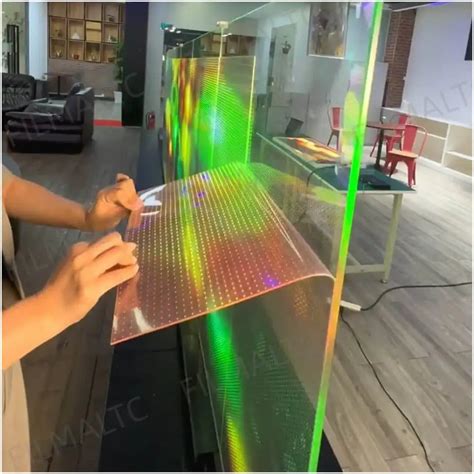 Transparent P Glass Screen Led Video Thin Film Display Screen Video