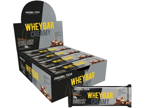 Barra De Prote Na Probi Tica Whey Bar Creamy Amendoim Caramelo