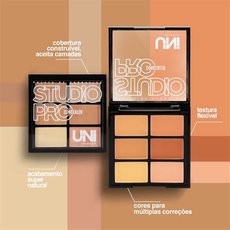 Paleta De Corretivo STUDIO PRO CONCEALER Uni Makeup Shopee Brasil